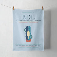 Thumbnail for Bradley International Airport (BDL) design on light blue towel