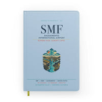 Thumbnail for Sacramento International Airport (SMF) design on light blue notebook
