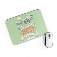 Thumbnail for Last Landing Best Landing design on light green rectangle mouse pad