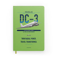Thumbnail for Douglas DC-3 design on light green notebook