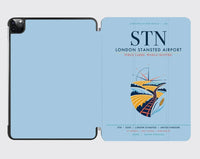 Thumbnail for London Stansted Airport (STN) design on light blue ipad tablet case