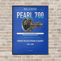 Thumbnail for PEARL 700 vertical canvas print - framed - blue background