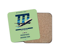 Thumbnail for Boeing 777-200ER design on light green 1 piece coaster