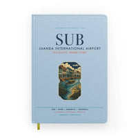 Thumbnail for Juanda International Airport Surabaya (SUB) design on light blue notebook