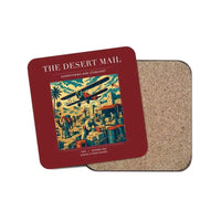 Thumbnail for The Desert Mail - Designed Coasters design on dark red 1-piece