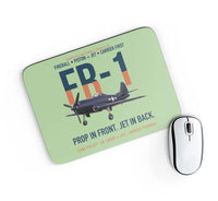 Thumbnail for FR-1 Fireball Prop in Front Jet in Back design on light green rectangle mouse pad