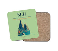 Thumbnail for George F. L. Charles Airport (SLU) design on light green 1 piece coaster