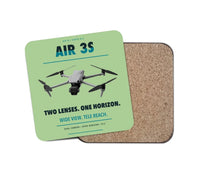 Thumbnail for DJI Air 3S design on light green 1 piece coaster