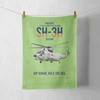 Thumbnail for Sikorsky SH-3H Sea King design on light green towel