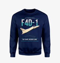 Thumbnail for F4D-1 Skyray design on navy blue sweatshirt