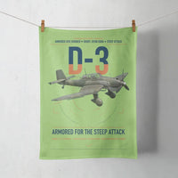 Thumbnail for Junkers Ju 87D-3 design on light green towel