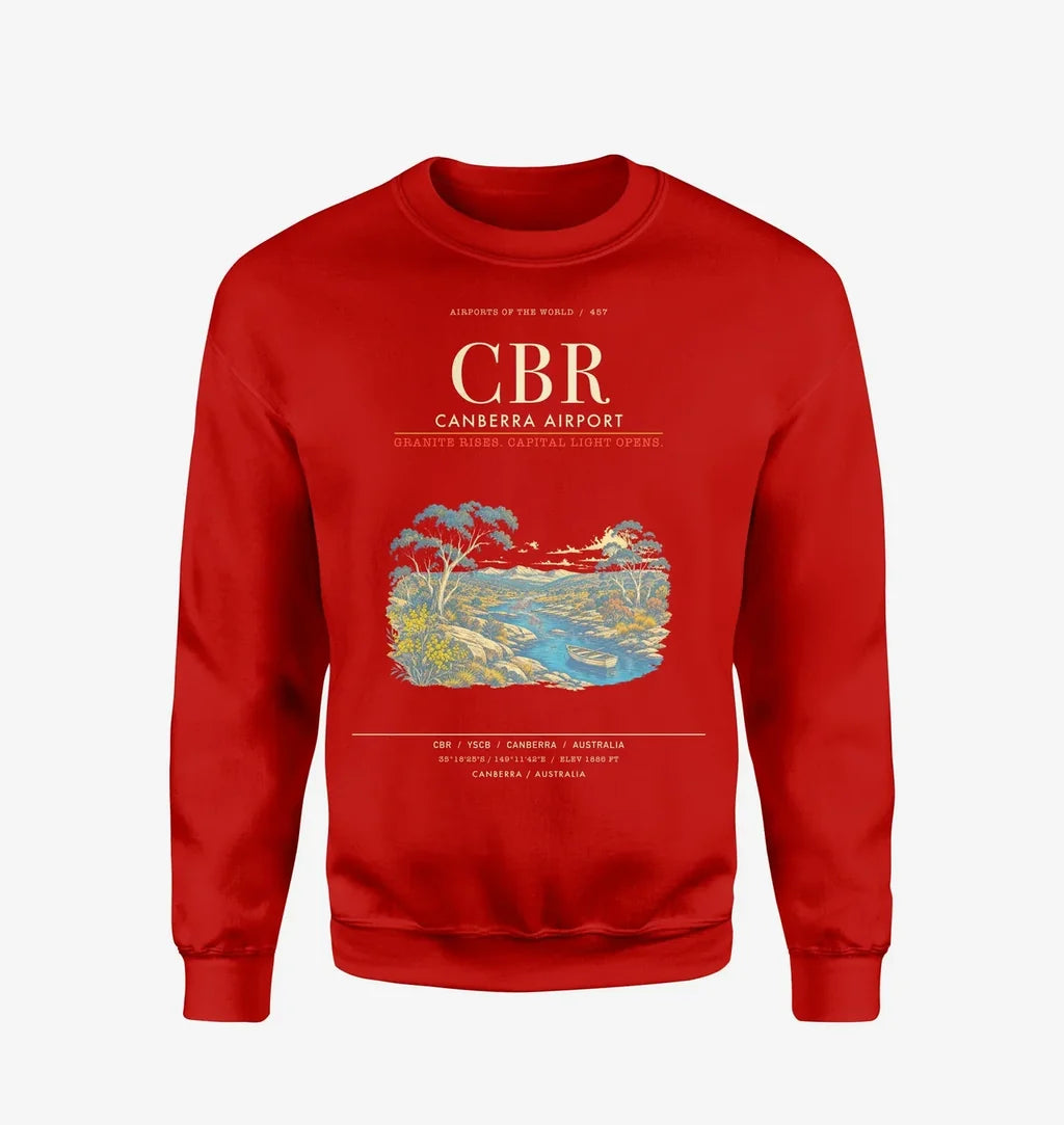 Canberra Airport CBR Sweatshirt - Red