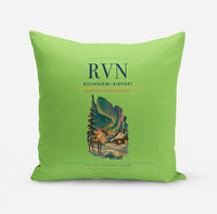 Thumbnail for Rovaniemi Airport (RVN) design on light green pillow