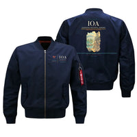 Thumbnail for Ioannina National Airport (IOA) design on blue bomber jacket
