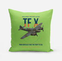 Thumbnail for Bristol Beaufighter TF X design on light green pillow