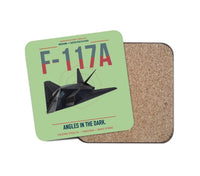 Thumbnail for F-117A Nighthawk design on light green 1 piece coaster