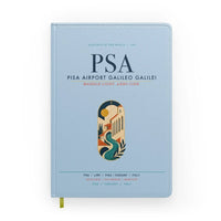 Thumbnail for Pisa Airport Galileo Galilei (PSA) design on light blue notebook
