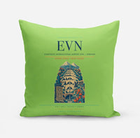 Thumbnail for Zvartnots International Airport (EVN) design on light green pillow