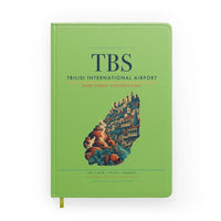 Thumbnail for Tbilisi International Airport (TBS) design on light green notebook