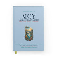 Thumbnail for Sunshine Coast Airport (MCY) design on light blue notebook