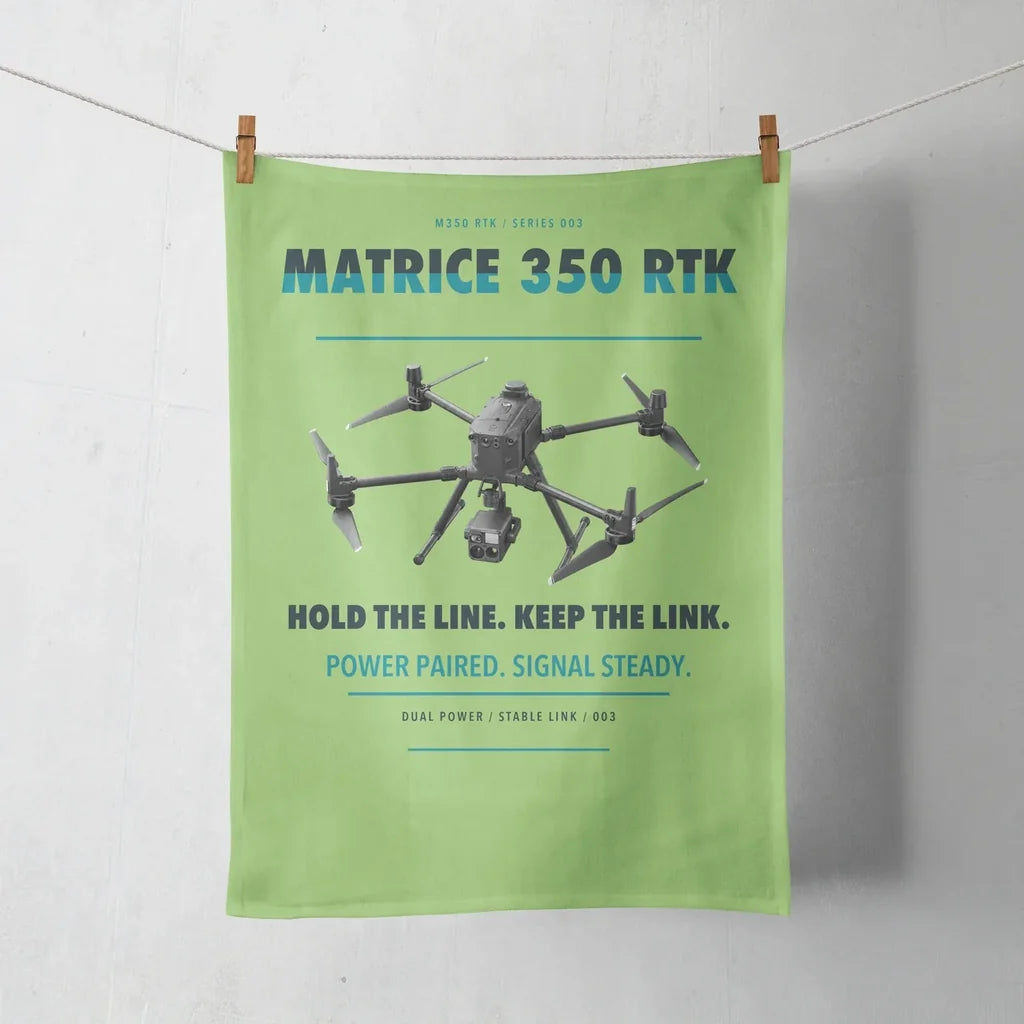DJI Matrice 350 RTK design on light green towel