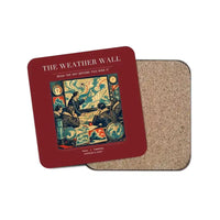 Thumbnail for The Weather Wall - Designed Coasters design on dark red 1-piece