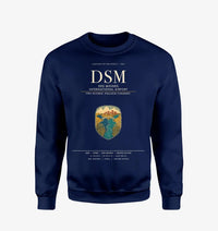 Thumbnail for Des Moines International Airport (DSM) design on navy blue sweatshirt