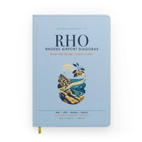 Thumbnail for Rhodes Airport Diagoras (RHO) design on light blue notebook