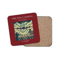 Thumbnail for The Fog Landing - Designed Coasters design on dark red 1-piece