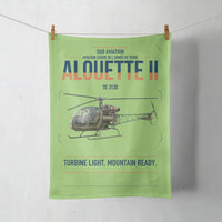 Thumbnail for Sud Aviation SE 3130 Alouette II design on light green towel