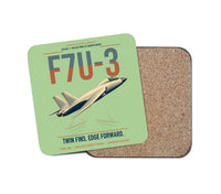 Thumbnail for F7U-3 Cutlass design on light green 1 piece coaster