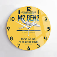 Thumbnail for Cessna Citation M2 Gen2 design on yellow no frame wall clock