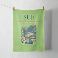Thumbnail for Lamezia Terme International Airport (SUF) design on light green towel