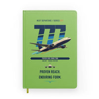 Thumbnail for Boeing 777-200ER design on light green notebook