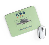 Thumbnail for Sikorsky S-76B design on light green rectangle mouse pad