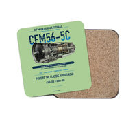 Thumbnail for CFM56-5C design on light green 1 piece coaster