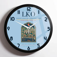 Thumbnail for Chaudhary Charan Singh International Airport LKO Wall-Clock Framed - Light Blue