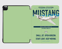 Thumbnail for Cessna Citation Mustang design on light green ipad tablet case