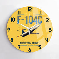 Thumbnail for F-104C Starfighter design on yellow no frame wall clock