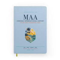 Thumbnail for Chennai International Airport (MAA) design on light blue notebook