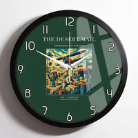 Thumbnail for VINTAGE G4020 - The Desert Mail - Designed Wall Clocks design on darkgreen framed