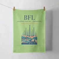 Thumbnail for Meadows Field (BFL) design on light green towel