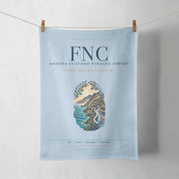 Thumbnail for Madeira Cristiano Ronaldo Airport (FNC) design on light blue towel