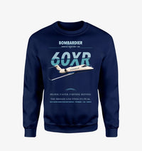 Thumbnail for Bombardier Learjet 60XR design on navy blue sweatshirt