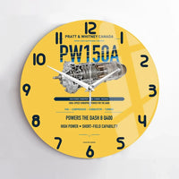 Thumbnail for PW150A design on yellow no frame wall clock