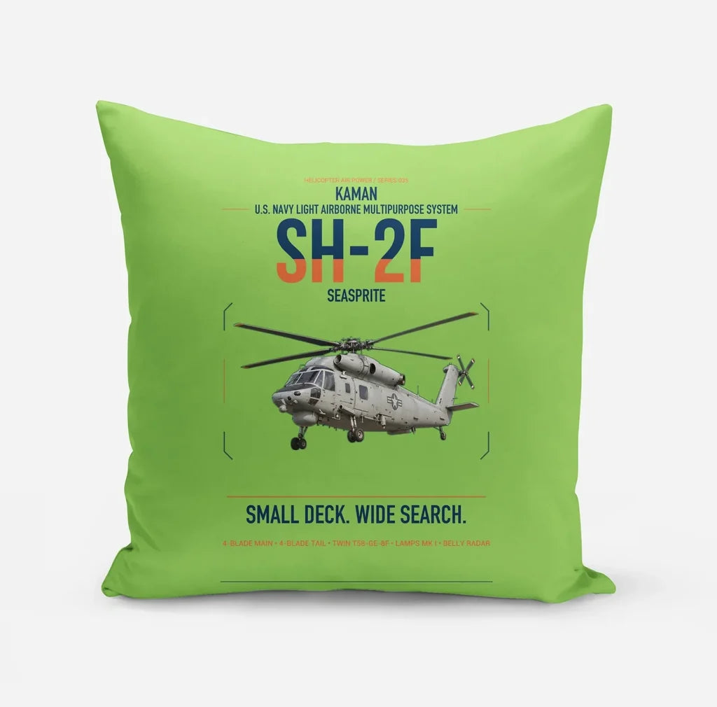 Kaman SH-2F Seasprite design on light green pillow