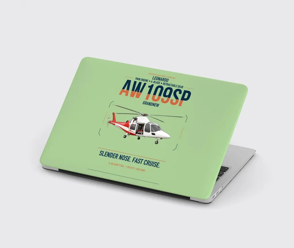 Leonardo AW109SP GrandNew design on light green MacBook case