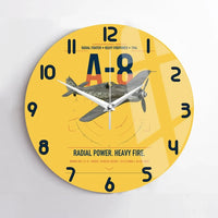 Thumbnail for Focke-Wulf Fw 190A-8 design on yellow no frame wall clock