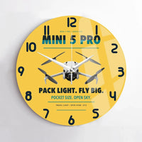 Thumbnail for DJI Mini 5 Pro design on yellow no frame wall clock