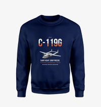 Thumbnail for C-119G Flying Boxcar design on navy blue sweatshirt